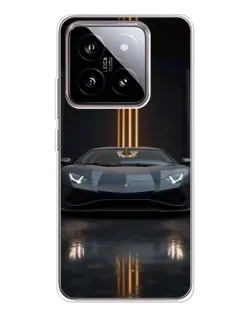 Чохол для Xiaomi 15 з картинкою «Lamborghini золоті лінії»