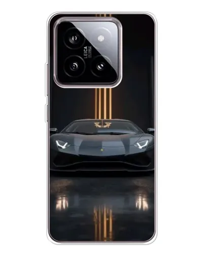 Чохол для Xiaomi 15 з картинкою «Lamborghini золоті лінії»