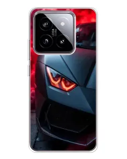 Чохол для Xiaomi 15 з картинкою «Lamborghini червоне сяйво»