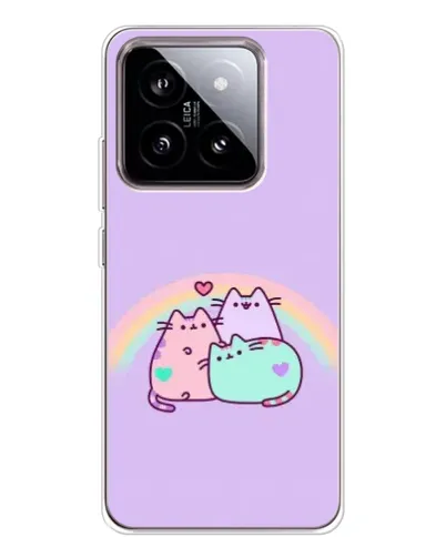 Чехол для Xiaomi 15 с картинкой «Радужные Пушины»