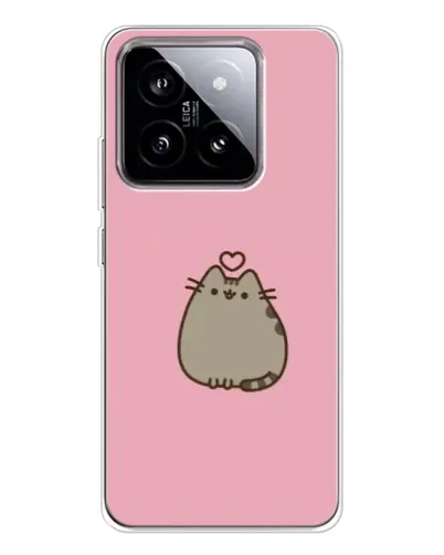 Чехол для Xiaomi 15 с картинкой «Pusheen сердце»