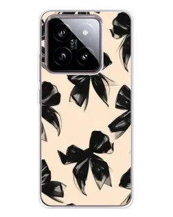 Чохол для Xiaomi 15 з картинкою «Патерн чорні банти»
