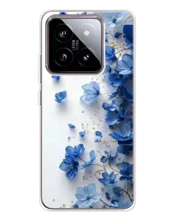 Чохол для Xiaomi 15 з картинкою «Блакитний квітковий каскад»