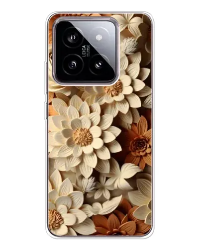 Чохол для Xiaomi 15 з картинкою «Бежевий флористичний декор» Чохол для Xiaomi 15 з картинкою «Бежевий флористичний декор»