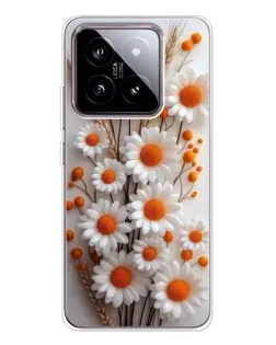 Чохол для Xiaomi 15 з картинкою «Білі сухоцвіти»