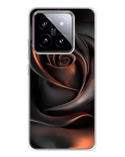 Чохол для Xiaomi 15 з картинкою «Шовкова чорна троянда»