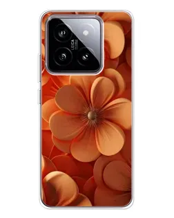 Чохол для Xiaomi 15 з картинкою «Помаранчева макро квітка»