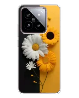 Чохол для Xiaomi 15 з картинкою «Соняшник та ромашка»