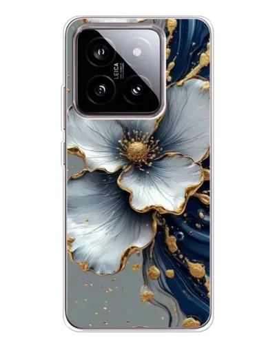 Чехол для Xiaomi 15 с картинкой «Белый цветок и золотой флюид» Чехол для Xiaomi 15 с картинкой «Белый цветок и золотой флюид»