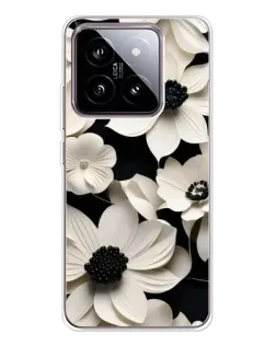 Чохол для Xiaomi 15 з картинкою «Об'ємні білі квіти»