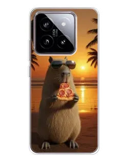 Чохол для Xiaomi 15 з картинкою «Капібара з піцою» Чохол для Xiaomi 15 з картинкою «Капібара з піцою»