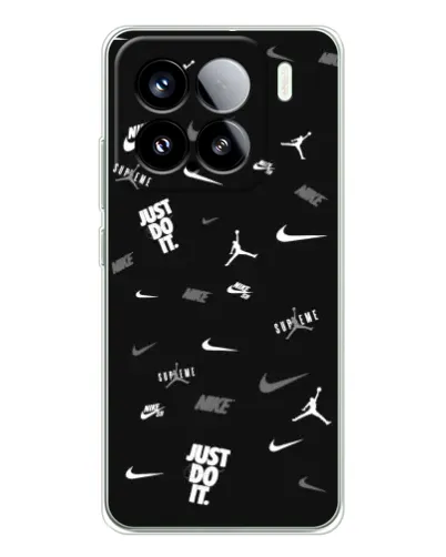 Чехол для Xiaomi 15S Pro с картинкой «Nike Black Pattern»
