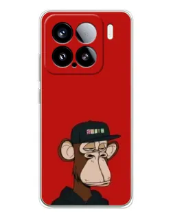 Чехол для Xiaomi 15S Pro с картинкой «Bored Ape — красный фон» Чехол для Xiaomi 15S Pro с картинкой «Bored Ape — красный фон»