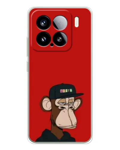 Чехол для Xiaomi 15S Pro с картинкой «Bored Ape — красный фон» Чехол для Xiaomi 15S Pro с картинкой «Bored Ape — красный фон»