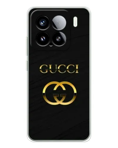 Чехол для Xiaomi 15S Pro с картинкой «Золотой логотип Gucci»
