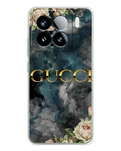 Чехол для Xiaomi 15S Pro с картинкой «Абстрактные цветы Gucci»