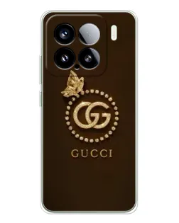 Чехол для Xiaomi 15S Pro с картинкой «Gucci — золотая бабочка»