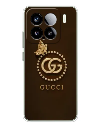 Чехол для Xiaomi 15S Pro с картинкой «Gucci — золотая бабочка»
