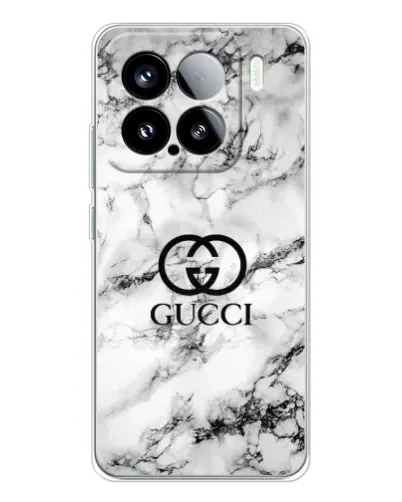 Чехол для Xiaomi 15S Pro с картинкой «Gucci — мраморный шик»