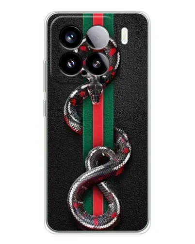 Чехол для Xiaomi 15S Pro с картинкой «Gucci — змея на полосе» Чехол для Xiaomi 15S Pro с картинкой «Gucci — змея на полосе»