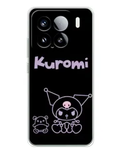 Чехол для Xiaomi 15S Pro с картинкой «Kuromi — черный минимализм»