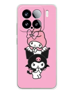 Чехол для Xiaomi 15S Pro с картинкой «My Melody и Kuromi»