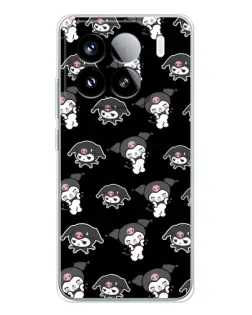 Чехол для Xiaomi 15S Pro с картинкой «Черный паттерн Kuromi»