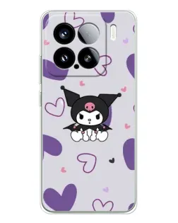 Чехол для Xiaomi 15S Pro с картинкой «Kuromi и лавандовые сердца»