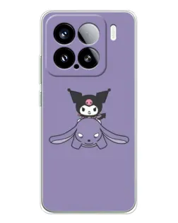 Чехол для Xiaomi 15S Pro с картинкой «Kuromi на лиловом фоне»