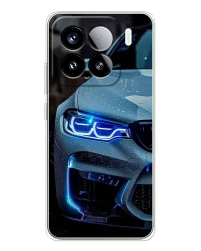 Чехол для Xiaomi 15S Pro с картинкой «Взгляд BMW с синими фарами» Чехол для Xiaomi 15S Pro с картинкой «Взгляд BMW с синими фарами»