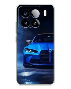 Чехол для Xiaomi 15S Pro с картинкой «Голубая BMW M4»
