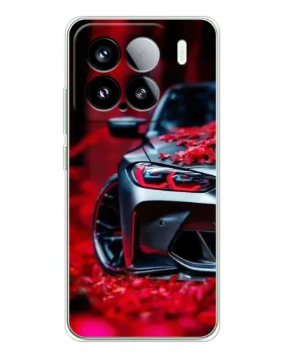 Чехол для Xiaomi 15S Pro с картинкой «Спортивная BMW и цветы» Чехол для Xiaomi 15S Pro с картинкой «Спортивная BMW и цветы»