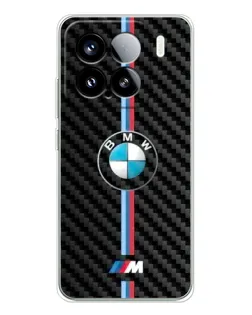 Чехол для Xiaomi 15S Pro с картинкой «Эмблема BMW и карбон»