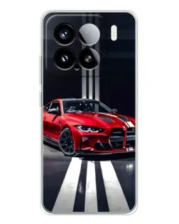 Чехол для Xiaomi 15S Pro с картинкой «Красная BMW на дороге»