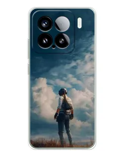 Чехол для Xiaomi 15S Pro с картинкой «Герой PUBG на скале»
