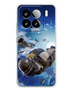 Чехол для Xiaomi 15S Pro с картинкой «Десант PUBG — прыжок»