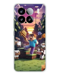 Чехол для Xiaomi 15S Pro с картинкой «Стив на ферме»