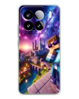 Чехол для Xiaomi 15S Pro с картинкой «Стив и космос» Чехол для Xiaomi 15S Pro с картинкой «Стив и космос»