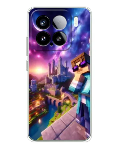Чехол для Xiaomi 15S Pro с картинкой «Стив и космос» Чехол для Xiaomi 15S Pro с картинкой «Стив и космос»