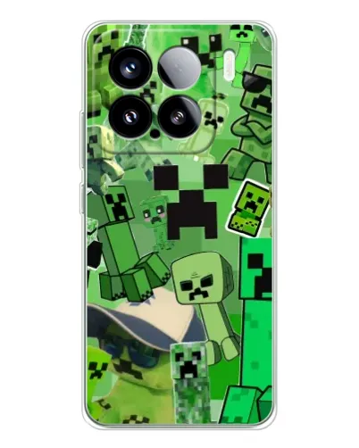 Чехол для Xiaomi 15S Pro с картинкой «Криперы Minecraft» Чехол для Xiaomi 15S Pro с картинкой «Криперы Minecraft»