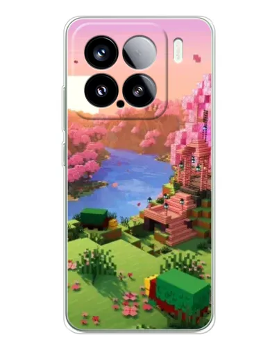 Чехол для Xiaomi 15S Pro с картинкой «Розовое дерево Minecraft» Чехол для Xiaomi 15S Pro с картинкой «Розовое дерево Minecraft»