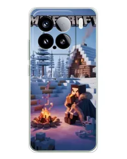 Чохол для Xiaomi 15S Pro з картинкою «Зимовий Minecraft»