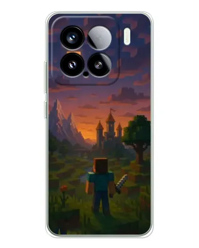 Чехол для Xiaomi 15S Pro с картинкой «Стив у башни» Чехол для Xiaomi 15S Pro с картинкой «Стив у башни»