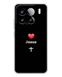 Чехол для Xiaomi 15S Pro с картинкой «Сердце - Jesus» Чехол для Xiaomi 15S Pro с картинкой «Сердце - Jesus»
