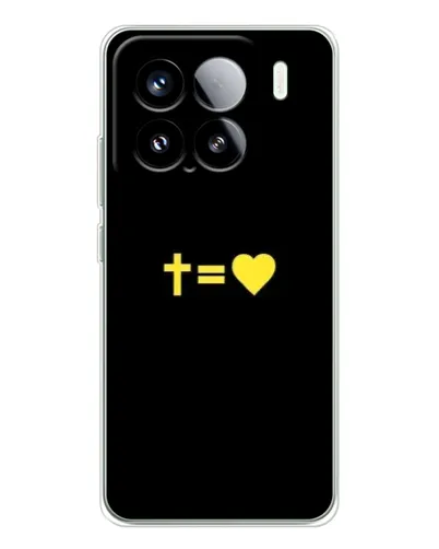 Чехол для Xiaomi 15S Pro с картинкой «Сердце и Крест»