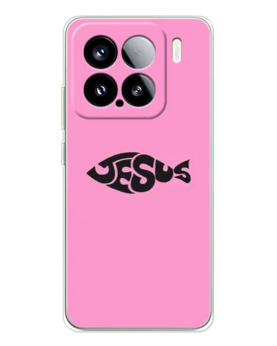 Чехол для Xiaomi 15S Pro с картинкой «Розовый символ  Jesus»