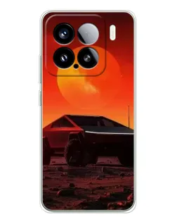 Чехол для Xiaomi 15S Pro с картинкой «Cybertruck на Марсе»