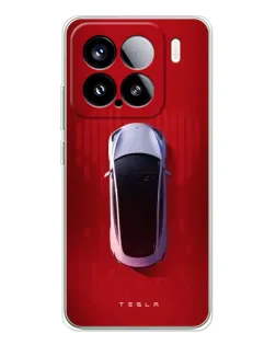 Чехол для Xiaomi 15S Pro с картинкой «Tesla Top View»