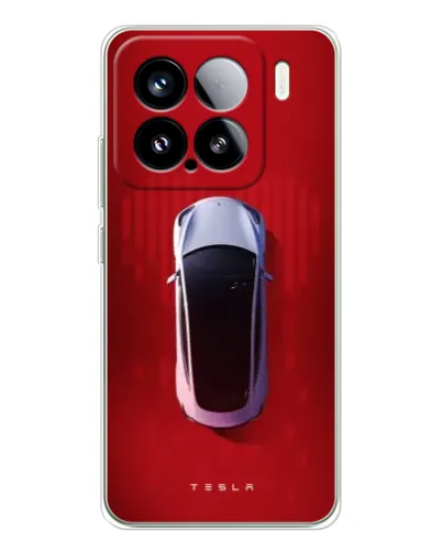 Чехол для Xiaomi 15S Pro с картинкой «Tesla Top View»