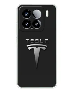 Чехол для Xiaomi 15S Pro с картинкой «Стальной логотип Tesla»